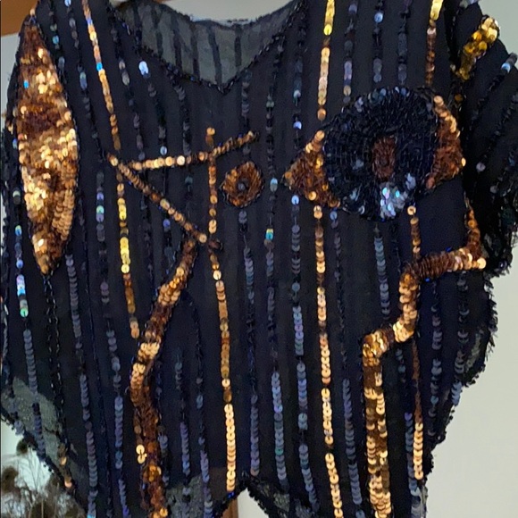 Unique sequin top, handmade in Italy - Picture 2 of 4